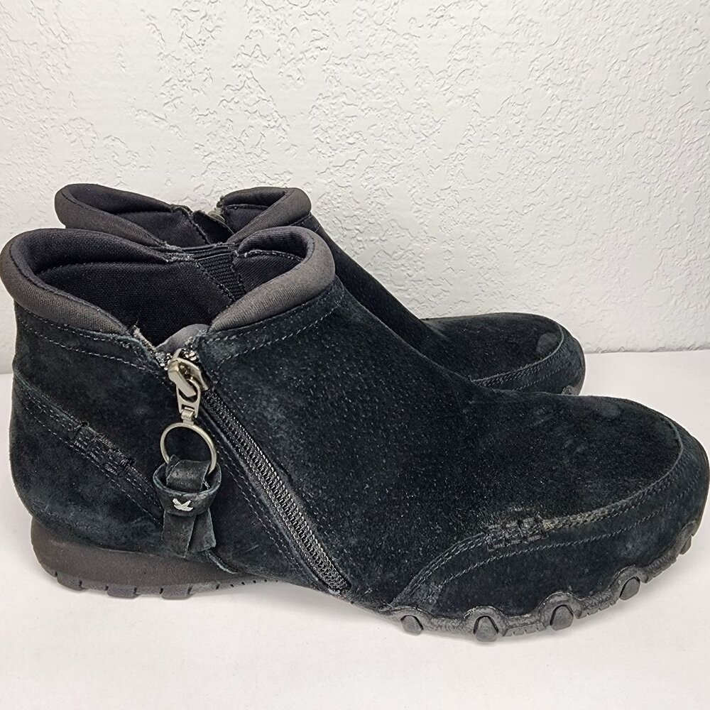 Skechers Boots Womens Size 9 Zappiest Ankle Bootie Black Leather SN 49590 Sport